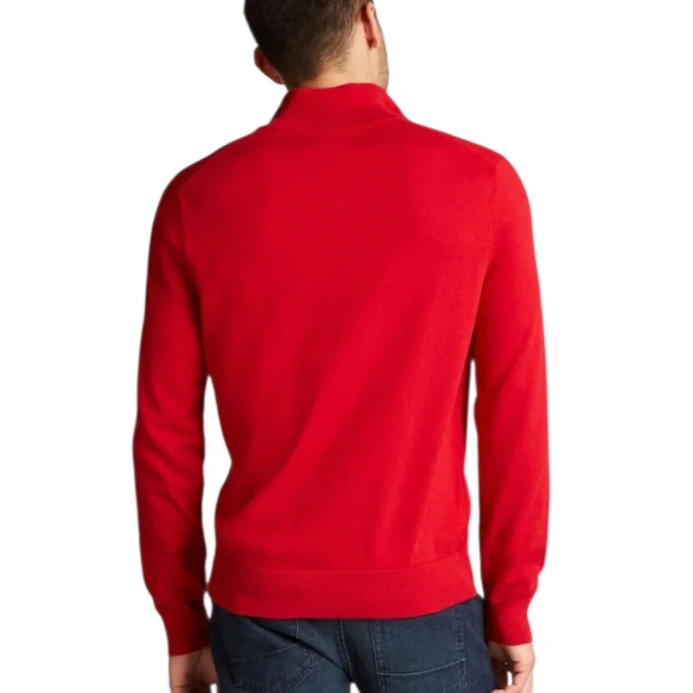 Nautica Men's Red Quarter Zip Sweater Size M
